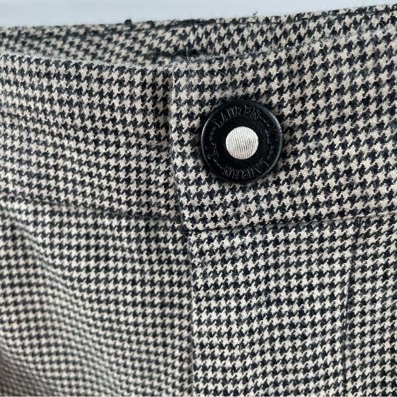Lauren Ralph Lauren Herringbone Cotton Straight Leg Stretch Zipper Pockets Pant - Picture 4 of 13